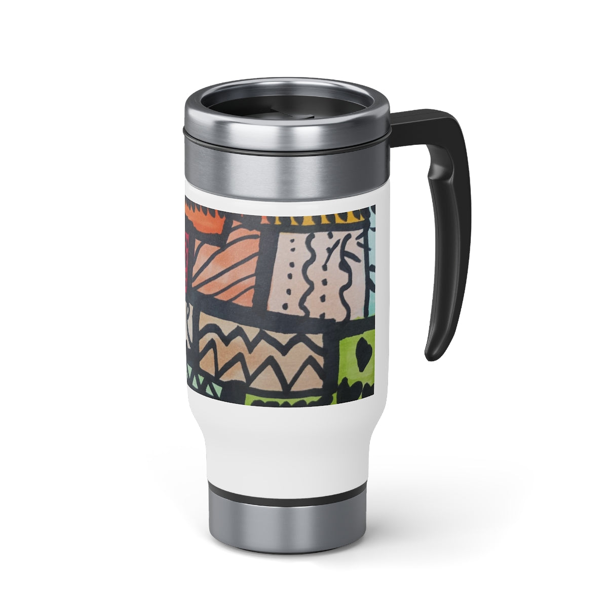Stainless Steel Travel Mug with Handle, 14oz