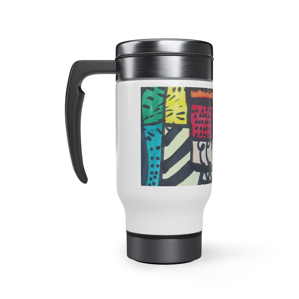 Stainless Steel Travel Mug with Handle, 14oz