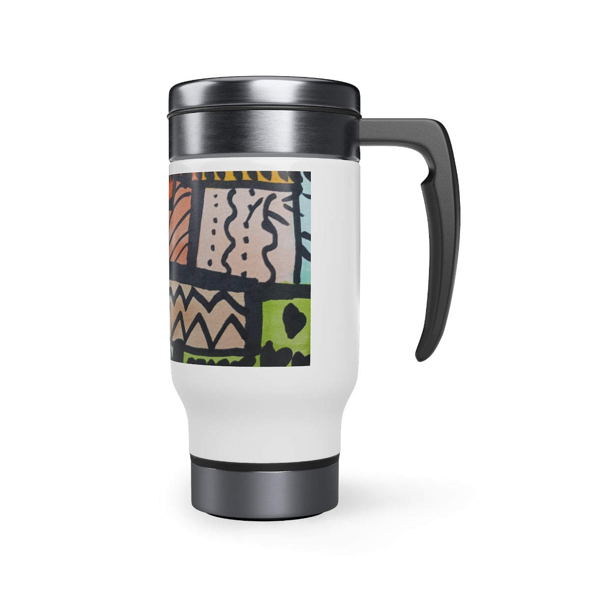 Stainless Steel Travel Mug with Handle, 14oz