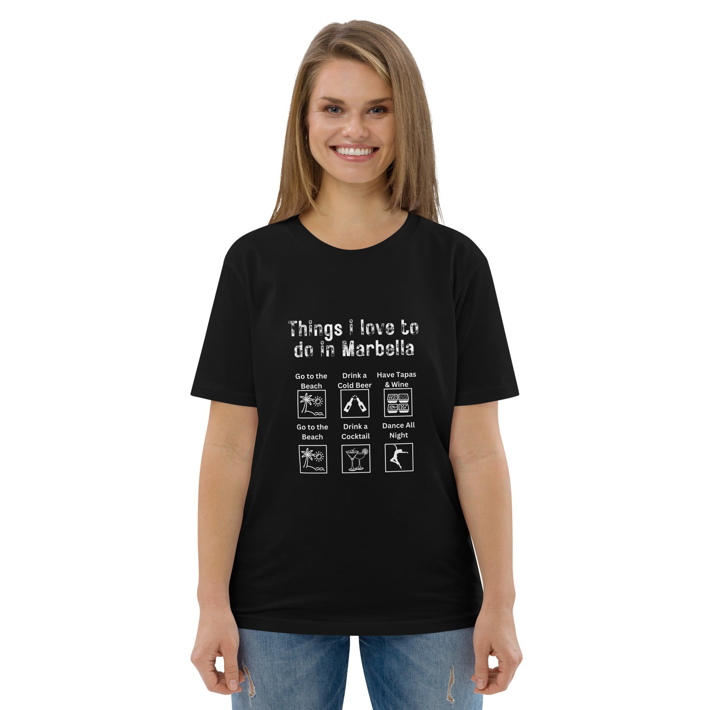Marbella Things I Love.. Unisex cotton t-shirt
