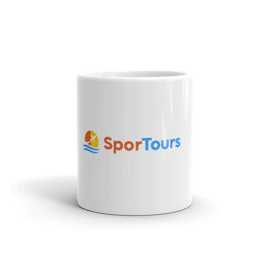 White glossy mug