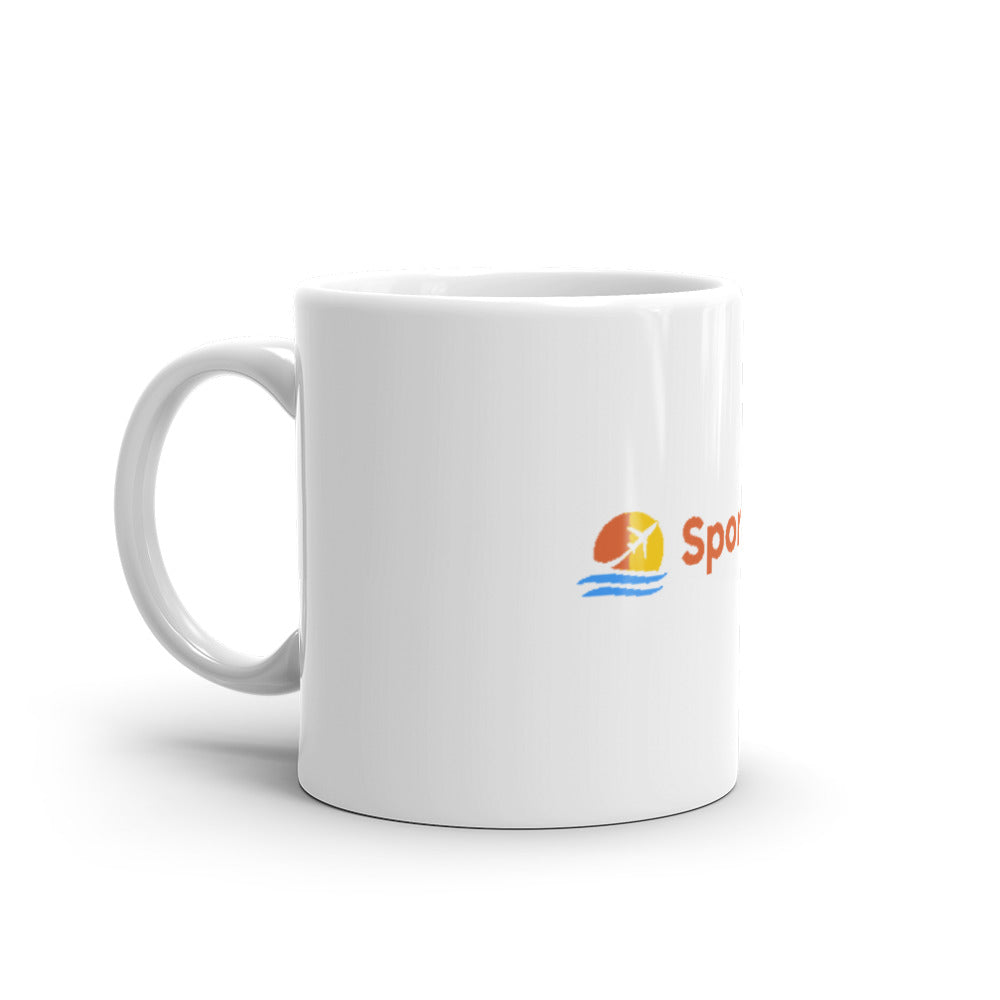 White glossy mug