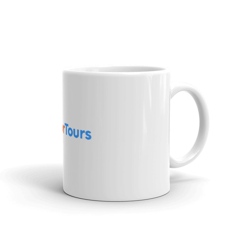 White glossy mug
